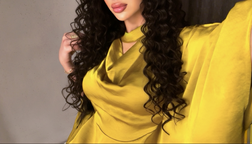 Robe Alaya Jaune Ambré